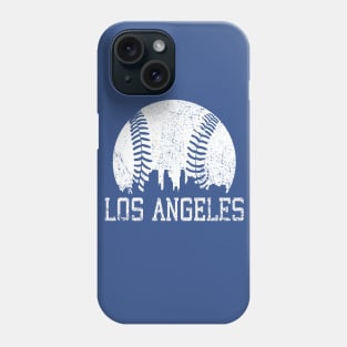 Vintage Los Angeles LA Skyline Baseball For Gameday Phone Case