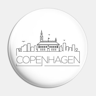 Copenhagen Minimal Skyline Pin