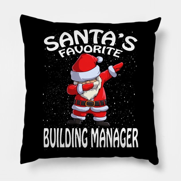 Santas Favorite Building Manager Christmas Pillow by intelus