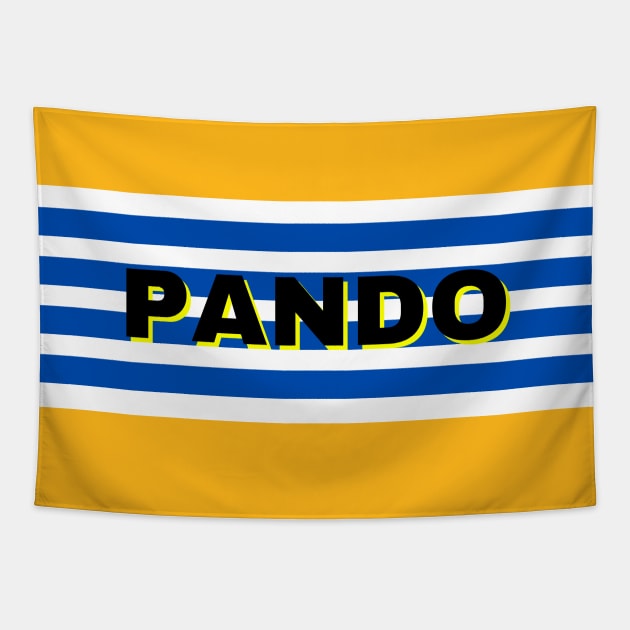 Pando City in Uruguay Flag Stripes Tapestry by aybe7elf