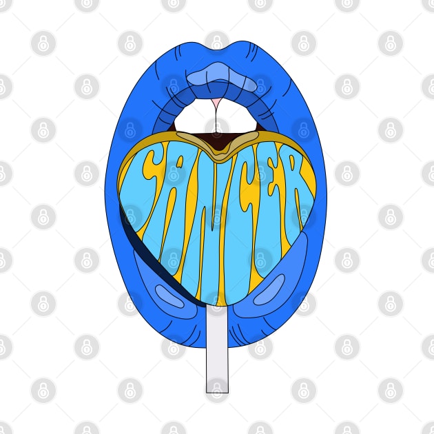 Cancer Zodiac Sign Lolipop by juliahealydesign