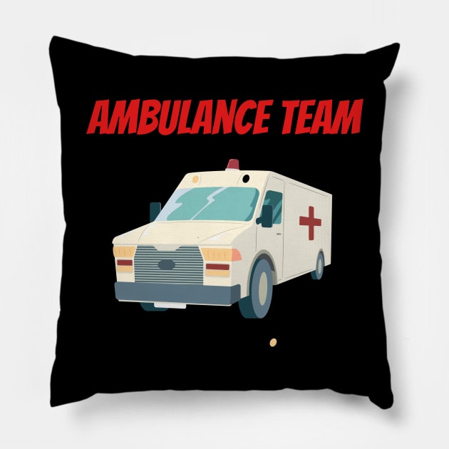 Ambulance team Pillow by Nonlani