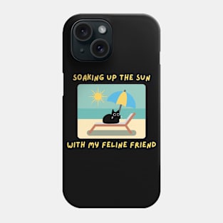 SOAKING UP THE SUN WITH MY FELINE FRIEND 3 Phone Case