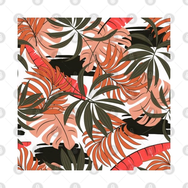 Pink Galentines Tropical Pattern by Alexander S.