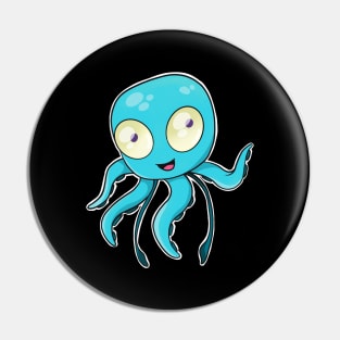 Cute Octopus Chibi Kraken Kawaii Squid Sea Dweller Pin