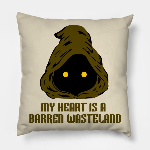 My Heart Is A Barren Wasteland Pillow by Freq501