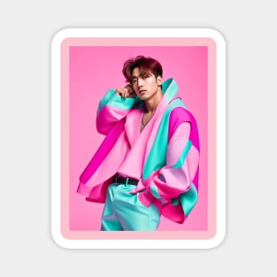 Kpop Man Handsome Pink Magnet