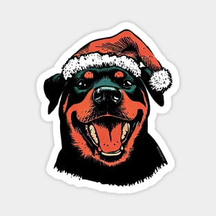 Rottweiler in a Santa hat Magnet