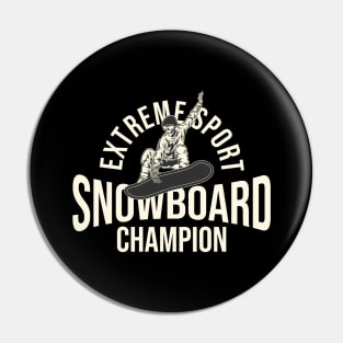 Snowboard Extreme Sport Champion Pin