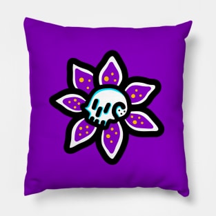 Lily Skull Flower Pillow