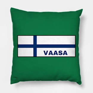 Vaasa City in Finnish Flag Pillow