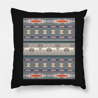 Decorative Christmas pattern with deer Pillow