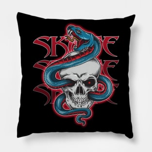 Skate Skull Snake Pillow