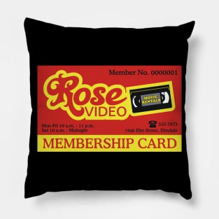 Rose Video Membership Card Pillow