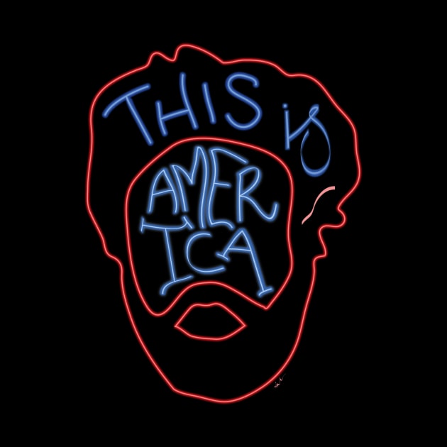 This is America - neon by whoviandrea