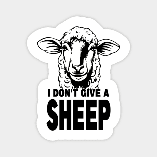 I Don't Give A Sheep Sarcastic Animal Pun Magnet