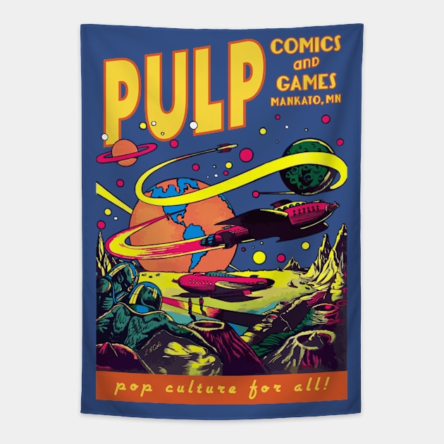 Pulp Rocketships Tapestry by PULP Comics and Games