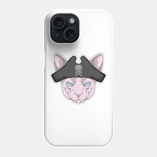 Cat as Pirate with Pirate hat Phone Case