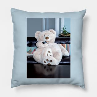 Big bear with remote control Pillow