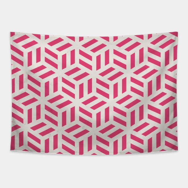 Square Box Linework Pattern Tapestry by Tobe_Fonseca