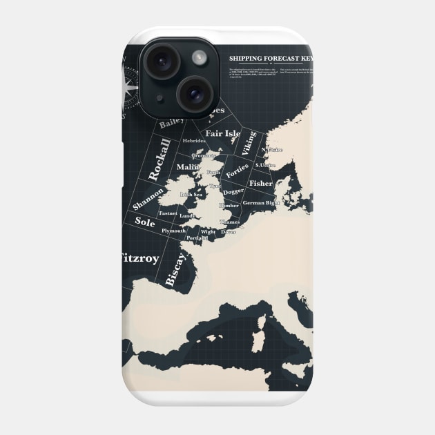 Shipping Forecast Phone Case by nickemporium1