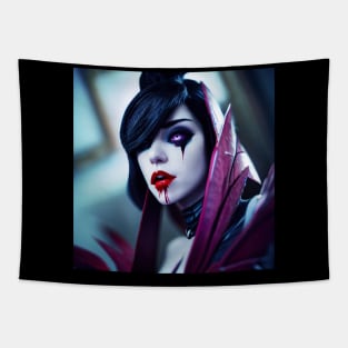 Lady Vampire Halloween Tapestry