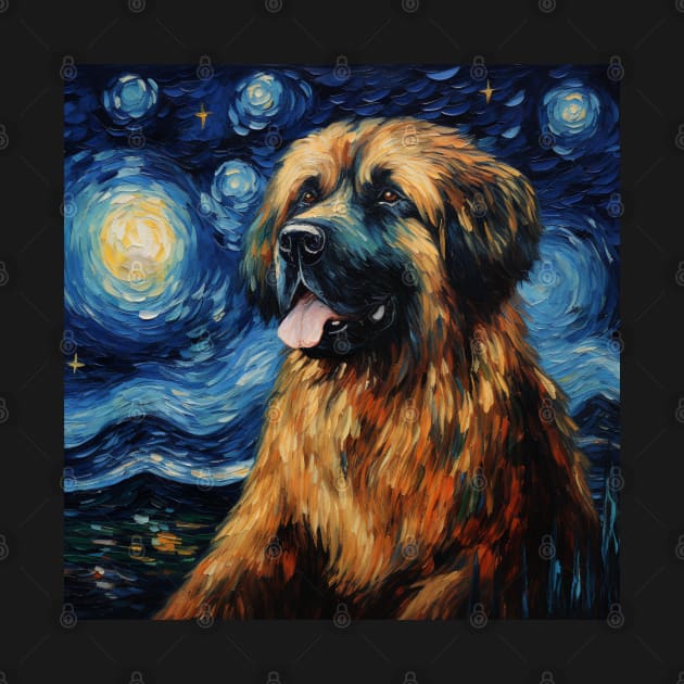 Leonberger Starry Night by NatashaCuteShop