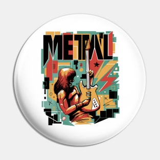 Metal Music Love Pin