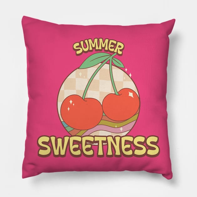 Summer sweetness retro Pillow by Dream the Biggest