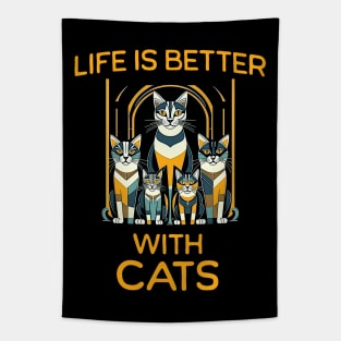 Life is better with Cats Tapestry