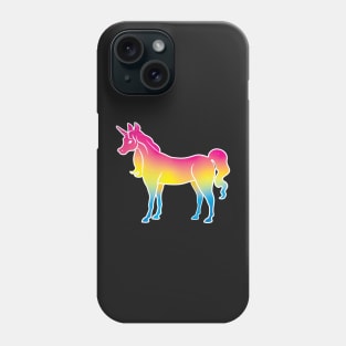 Pansexual Pride Unicorn on Black Phone Case