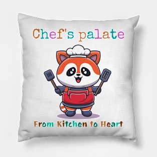 Red Panda Chef Pillow