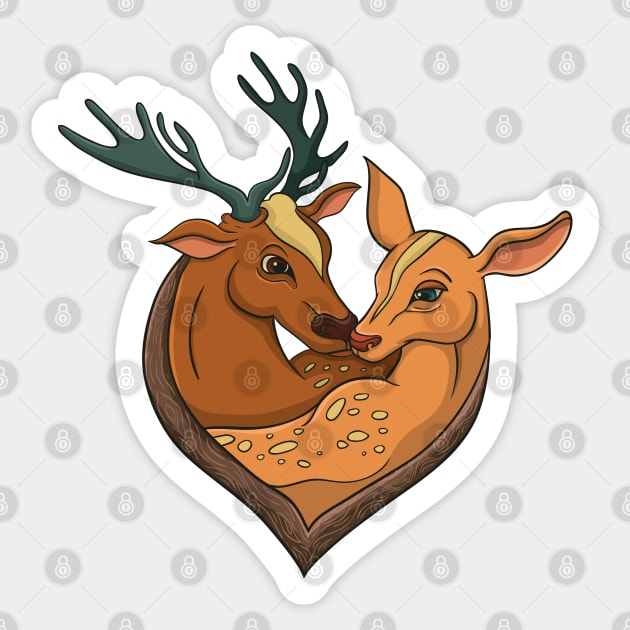 DEER HEART LOVE Vinyl Sticker Decal Hunter Outdoors Recreation