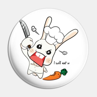 Chef Bunny with Knife Pin