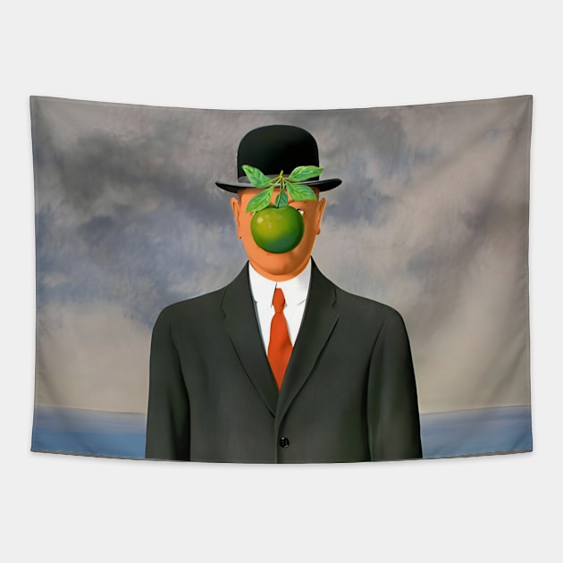 Rene Magritte "The Son of Man" Tapestry by wirla