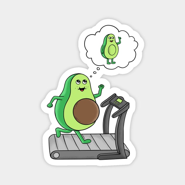 Gym avocado Magnet by coffeeman