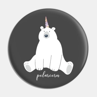 Polarcorn: polar bear and unicorn Pin