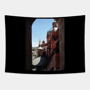 taxco temple and architectural panoramic view ecopop photograph Tapestry