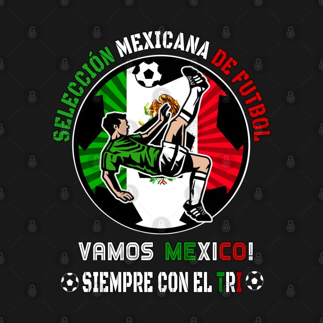 Playera Seleccion Mexicana de Futbol Vamos Mexico El Tri by soccer t-shirts