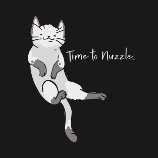 Time to Nuzzle cute adorable doodle cat t-shirt T-Shirt