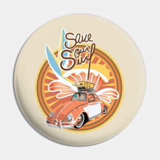 Save our surf (vintage) Pin