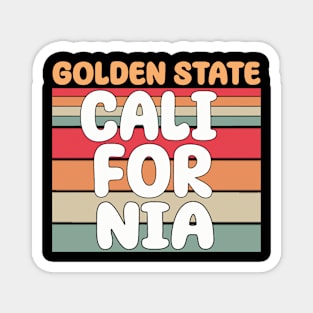 Golden State California Retro Magnet