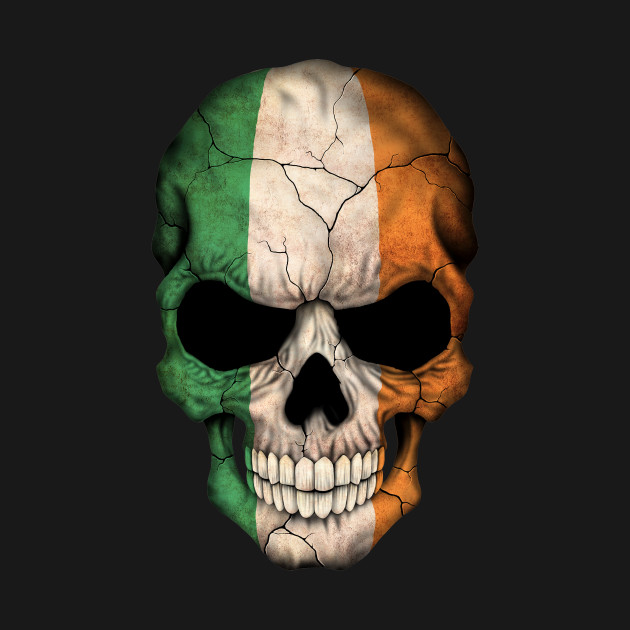 irish flag skull ireland t shirt teepublic