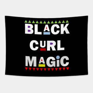 Black Curl Magic Tapestry