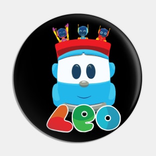 Leo the Truck and Robots Pin