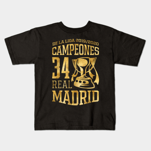 Real Madrid La Liga champions 34 - Campeones 34 - Kids T-Shirt | TeePublic