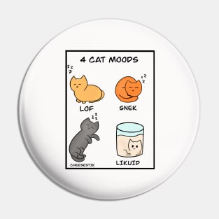 4 cat moods Pin