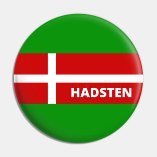 Hadsten Denmark in Danish Flag Pin