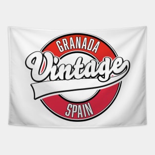 Granada spain retro style logo Tapestry