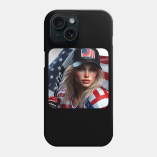 American Woman Ice Hockey Player #10 Phone Case